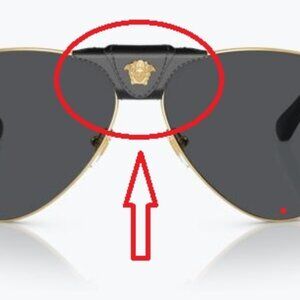 VERSACE VE 2150Q Sunglasses Replacement Sweat Bar Medusa Head Logo Leather New